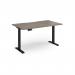 Elev8 Contract 1400w Straight Sit-stand Desk 1400mm x 800mm - Black Frame, Nebraska Oak EVC-1400-K-NO