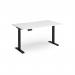 Elev8 Contract 1400w Straight Sit-stand Desk 1400mm x 800mm - Black Frame, White Top EVC-1400-K-WH