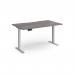 Elev8 Contract 1400w Straight Sit-stand Desk 1400mm x 800mm - Silver Frame, Grey Oak Top EVC-1400-S-GO