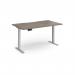 Elev8 Contract 1400w Straight Sit-stand Desk 1400mm x 800mm - Silver Frame, Nebraska Oak EVC-1400-S-NO