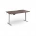 Elev8 Contract 1400w Straight Sit-stand Desk 1400mm x 800mm - Silver Frame, Walnut Top EVC-1400-S-W
