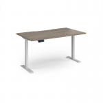 Elev8 Contract 1400w Straight Sit-stand Desk 1400mm x 800mm - White Frame, Nebraska Oak EVC-1400-WH-NO