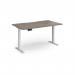 Elev8 Contract 1400w Straight Sit-stand Desk 1400mm x 800mm - White Frame, Nebraska Oak EVC-1400-WH-NO