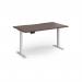 Elev8 Contract 1400w Straight Sit-stand Desk 1400mm x 800mm - White Frame, Walnut Top EVC-1400-WH-W