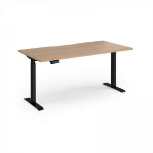 Elev8 Contract 1600w Straight Sit-stand Desk 1600mm x 800mm - Black