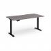 Elev8 Contract 1600w Straight Sit-stand Desk 1600mm x 800mm - Black Frame, Grey Oak Top EVC-1600-K-GO