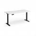 Elev8 Contract 1600w Straight Sit-stand Desk 1600mm x 800mm - Black Frame, White Top EVC-1600-K-WH