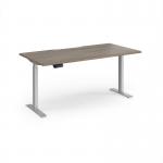 Elev8 Contract 1600w Straight Sit-stand Desk 1600mm x 800mm - Silver Frame, Nebraska Oak EVC-1600-S-NO