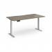 Elev8 Contract 1600w Straight Sit-stand Desk 1600mm x 800mm - Silver Frame, Nebraska Oak EVC-1600-S-NO