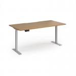 Elev8 Contract 1600w Straight Sit-stand Desk 1600mm x 800mm - Silver Frame, Oak Top EVC-1600-S-O