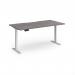Elev8 Contract 1600w Straight Sit-stand Desk 1600mm x 800mm - White Frame, Grey Oak Top EVC-1600-WH-GO
