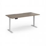 Elev8 Contract 1600w Straight Sit-stand Desk 1600mm x 800mm - White Frame, Nebraska Oak EVC-1600-WH-NO