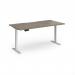 Elev8 Contract 1600w Straight Sit-stand Desk 1600mm x 800mm - White Frame, Nebraska Oak EVC-1600-WH-NO