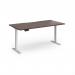 Elev8 Contract 1600w Straight Sit-stand Desk 1600mm x 800mm - White Frame, Walnut Top EVC-1600-WH-W