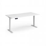 Elev8 Contract 1600w Straight Sit-stand Desk 1600mm x 800mm - White Frame, White Top EVC-1600-WH-WH