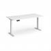 Elev8 Contract 1600w Straight Sit-stand Desk 1600mm x 800mm - White Frame, White Top EVC-1600-WH-WH
