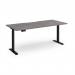 Elev8 Contract 1800w Straight Sit-stand Desk 1800mm x 800mm - Black Frame, Grey Oak Top EVC-1800-K-GO