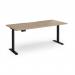 Elev8 Contract 1800w Straight Sit-stand Desk 1800mm x 800mm - Black Frame, Kendal Oak Top EVC-1800-K-KO