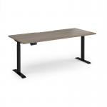 Elev8 Contract 1800w Straight Sit-stand Desk 1800mm x 800mm - Black Frame, Nebraska Oak EVC-1800-K-NO
