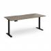 Elev8 Contract 1800w Straight Sit-stand Desk 1800mm x 800mm - Black Frame, Nebraska Oak EVC-1800-K-NO