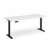 Elev8 Contract 1800w Straight Sit-stand Desk 1800mm x 800mm - Black Frame, White Top EVC-1800-K-WH