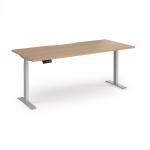 Elev8 Contract 1800w Straight Sit-stand Desk 1800mm x 800mm - Silver Frame, Beech Top EVC-1800-S-B