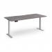 Elev8 Contract 1800w Straight Sit-stand Desk 1800mm x 800mm - Silver Frame, Grey Oak Top EVC-1800-S-GO