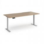 Elev8 Contract 1800w Straight Sit-stand Desk 1800mm x 800mm - Silver Frame, Kendal Oak Top EVC-1800-S-KO