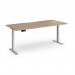 Elev8 Contract 1800w Straight Sit-stand Desk 1800mm x 800mm - Silver Frame, Kendal Oak Top EVC-1800-S-KO