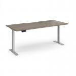 Elev8 Contract 1800w Straight Sit-stand Desk 1800mm x 800mm - Silver Frame, Nebraska Oak EVC-1800-S-NO