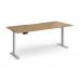 Elev8 Contract 1800w Straight Sit-stand Desk 1800mm x 800mm - Silver Frame, Oak Top EVC-1800-S-O