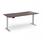Elev8 Contract 1800w Straight Sit-stand Desk 1800mm x 800mm - Silver Frame, Walnut Top EVC-1800-S-W
