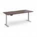 Elev8 Contract 1800w Straight Sit-stand Desk 1800mm x 800mm - Silver Frame, Walnut Top EVC-1800-S-W