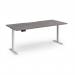 Elev8 Contract 1800w Straight Sit-stand Desk 1800mm x 800mm - White Frame, Grey Oak Top EVC-1800-WH-GO