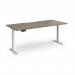 Elev8 Contract 1800w Straight Sit-stand Desk 1800mm x 800mm - White Frame, Nebraska Oak EVC-1800-WH-NO