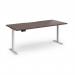 Elev8 Contract 1800w Straight Sit-stand Desk 1800mm x 800mm - White Frame, Walnut Top EVC-1800-WH-W