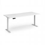Elev8 Contract 1800w Straight Sit-stand Desk 1800mm x 800mm - White Frame, White Top EVC-1800-WH-WH