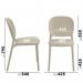 Everly multi-purpose chair with no arms (pack of 2) - dove grey EVE100H-DG