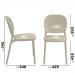 Everly multi-purpose chair with no arms (pack of 2) - dove grey EVE100H-DG