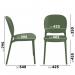 Everly multi-purpose chair with no arms (pack of 2) - olive green EVE100H-OL