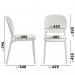 Everly multi-purpose chair with no arms (pack of 2) - white EVE100H-WH