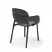 Everly multi-purpose chair with arms (pack of 2) - anthracite grey EVE101H-AN