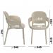 Everly multi-purpose chair with arms (pack of 2) - dove grey EVE101H-DG