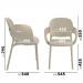 Everly multi-purpose chair with arms (pack of 2) - dove grey EVE101H-DG