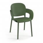 Everly multi-purpose chair with arms (pack of 2) - olive green EVE101H-OL