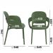Everly multi-purpose chair with arms (pack of 2) - olive green EVE101H-OL