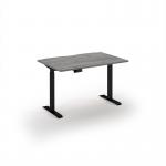 Elev8 Eco 1200w desk Elev8 Eco straight sit-stand desk 1200mm x 800mm - black frame, grey oak top EVE-1200-K-GO