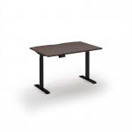 Elev8 Eco 1200w desk Elev8 Eco straight sit-stand desk 1200mm x 800mm - black frame, walnut top EVE-1200-K-W