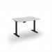 Elev8 Eco 1200w desk Elev8 Eco straight sit-stand desk 1200mm x 800mm - black frame, white top EVE-1200-K-WH