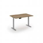 Elev8 economy single motor sit stand desk 1200x800 silver frame - oak top EVE-1200-O